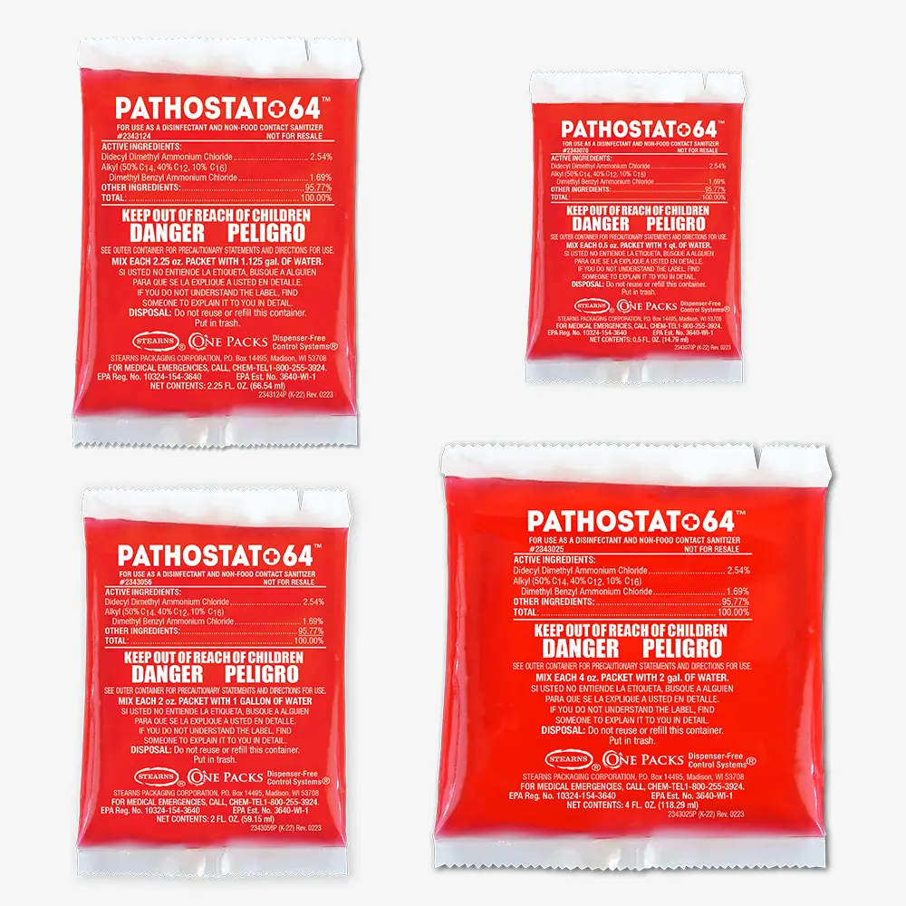 One Packs® Pathostat 64™ Disinfectant Cleaner