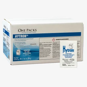One Packs® Hytron® Chlorinated Dishwasher Detergent for mechanical dishwashers
