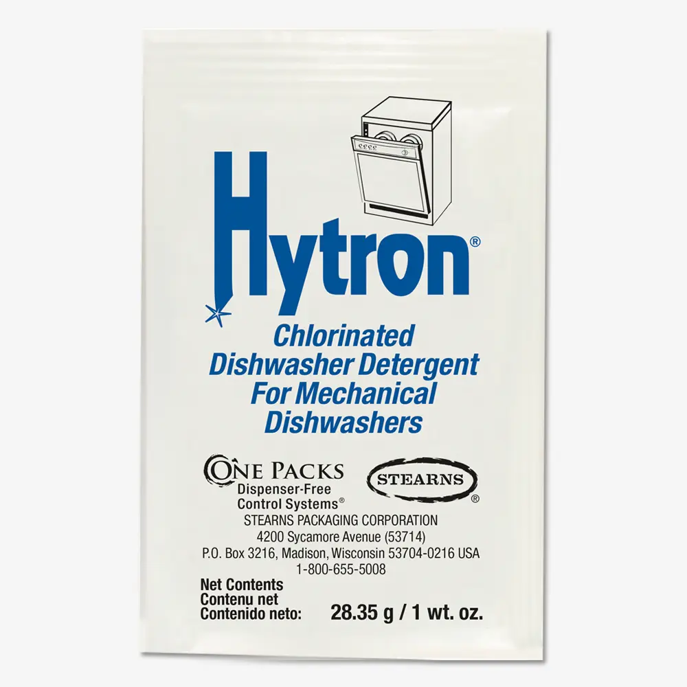 One Packs® Hytron® Chlorinated Dishwasher Detergent for mechanical dishwashers - Image 2