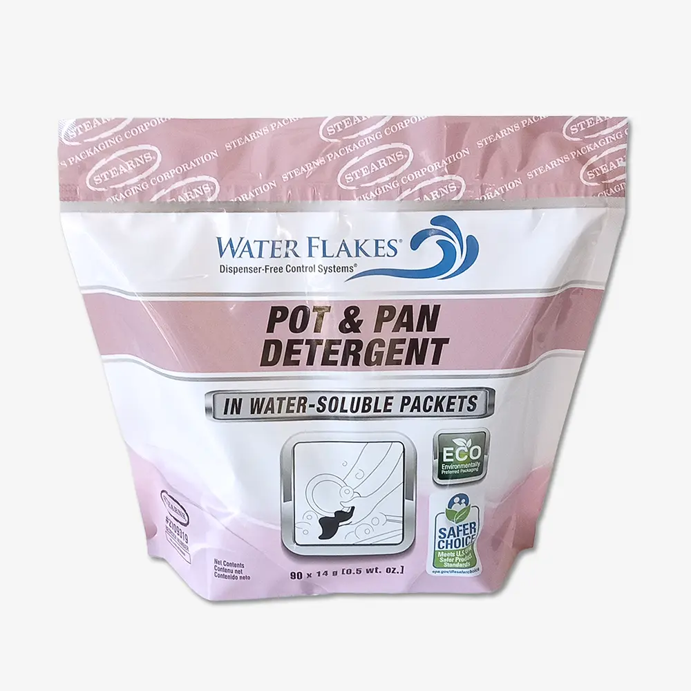 Water Flakes® Pot ’N’ Pan Detergent in water-soluble packets