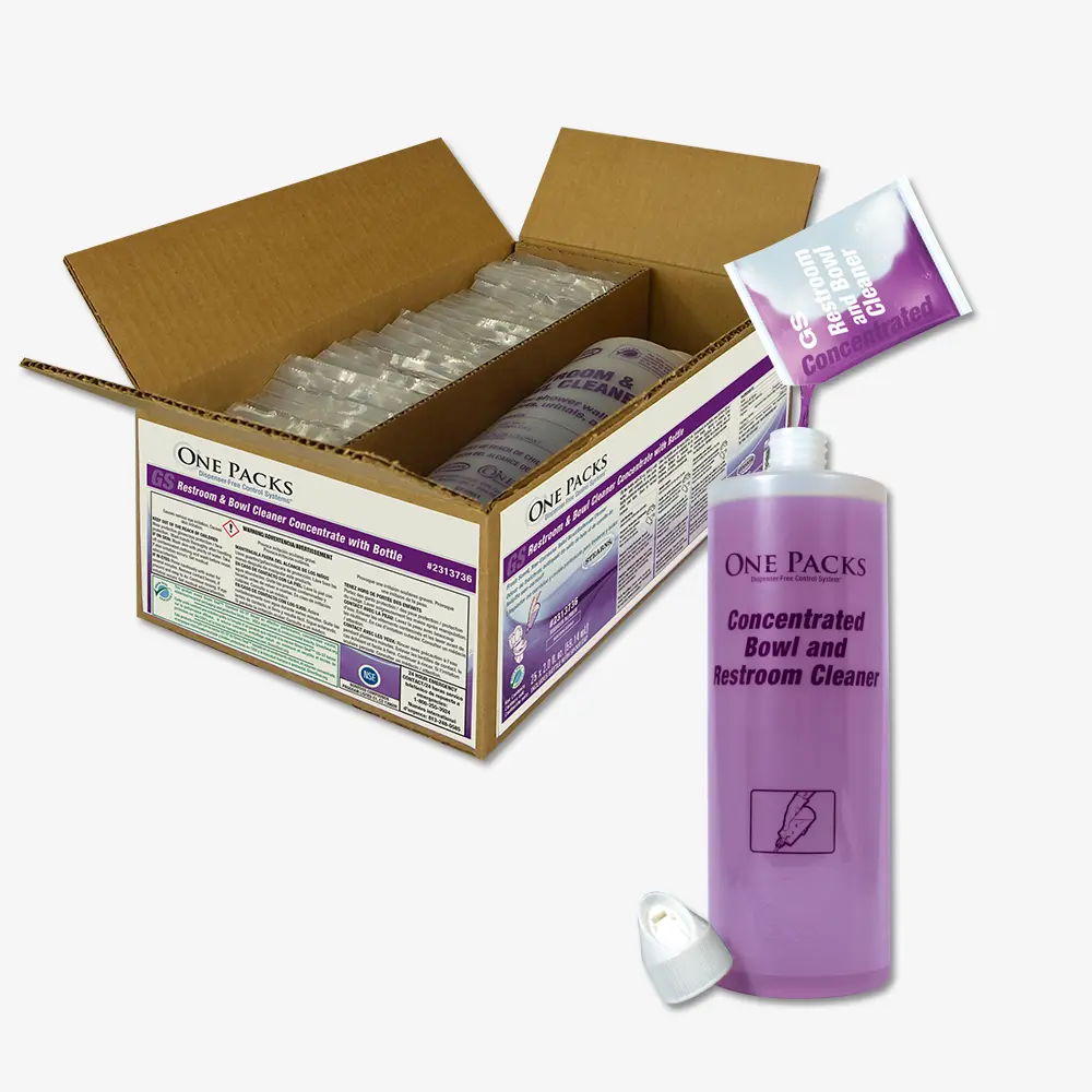 One Packs® GS Restroom & Bowl Cleaner Concentrate Kit