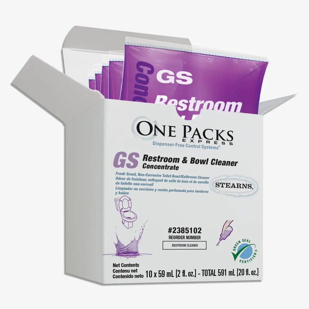 One Packs® Express GS Restroom & Bowl Cleaner Concentrate