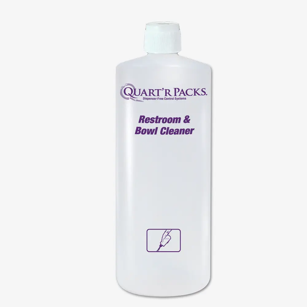 Quart'r Packs® Restroom and Bowl 32 oz. Bottle with Spout Cap