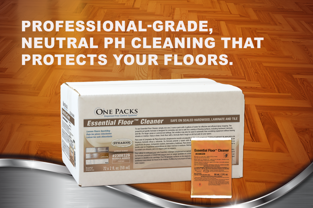 One Packs Essential Floor Cleaner Concentrate, safe on hardwood laminate and tile floors