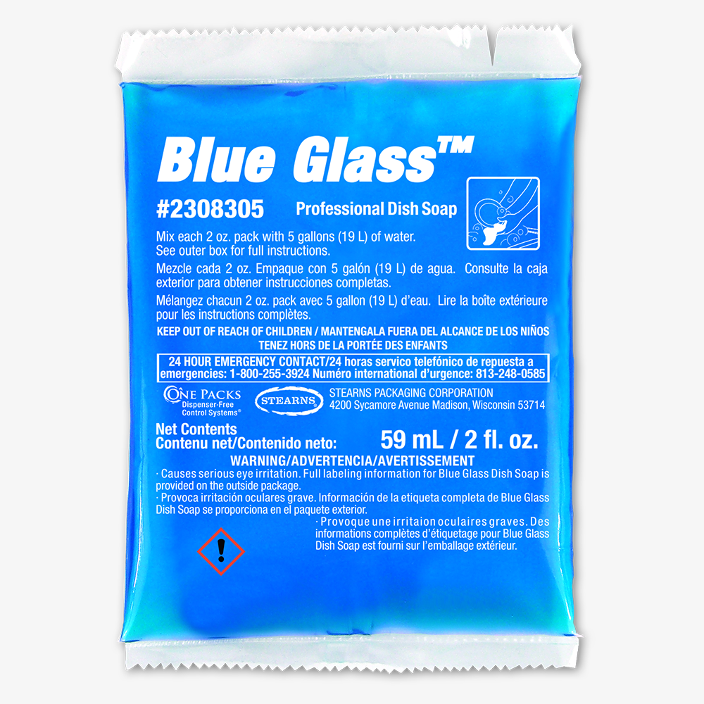 One Packs® Blue Glass™ Professional Dish Soap - Image 2