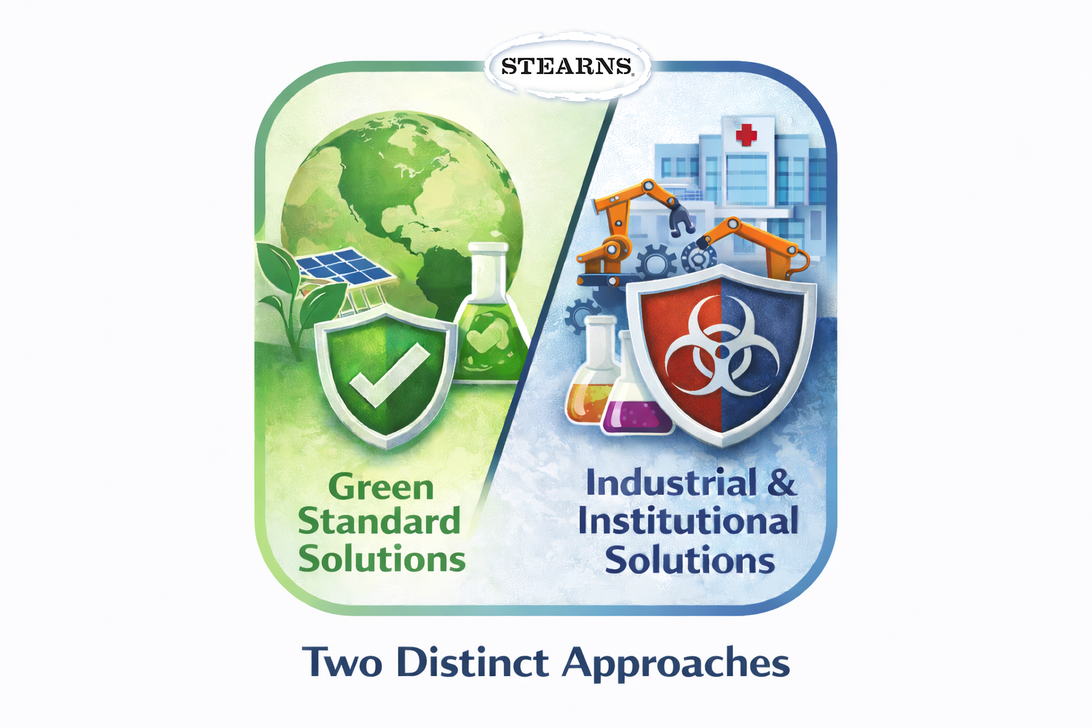 Comparison of green standard sanitation solutions and industrial institutional cleaning systems