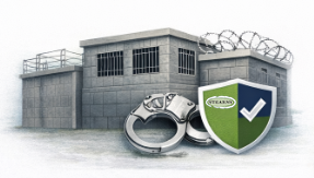 Correctional facility and secure institutional setting representing compliant sanitation systems for regulated environments